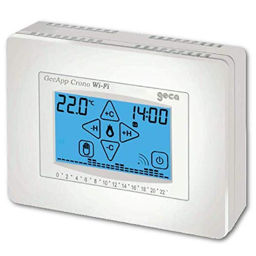 Cronotermostato Gecapp Wi-Fi Touch Screen 230V Bianco - Geca 35262375