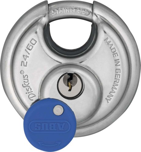 Abus Lucchetto Diskus 24Ib/60 In Acciaio Inox - Con Protezione A 360° - Per La Protezione Da Condizioni Atmosferiche Avverse - 05584 - Livello Di Sicu