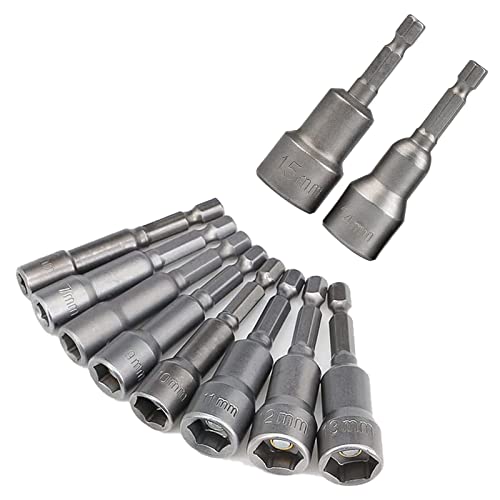 10 Pezzi Bussole Per Avvitatore,Chiave A Bussola Avvitatore,Magnetico Bussole Avvitatore,Chiavi Bussola Per Avvitatore,Dadi E Adattatori Per Bussole A