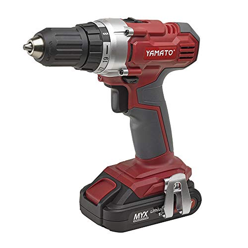 Yamato Cd 20L - Trapano Avvitatore Con Batteria La Litio. 20 Volt, 1.5 Ah, Mandrino Da 10Mm, 2 Velocità, 0-350/0-1250 Giri Al Minuto, Coppia Max 30 Nm