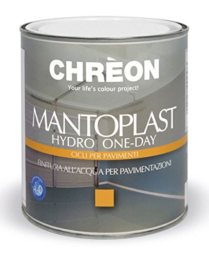 Mantoplast Hydro One-Day / Bianco Sat. L.0.75 / Finitura All'Acqua Per Pavimentazioni In Cemento, Ceramica E Klinker