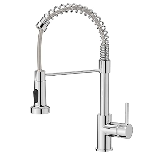Forious Miscelatore Cucina, Rubinetto Per Lavelli, Acciaio Inox Ad Alta Pressione Orientabile A 360° Monocomando, Cromo Lucido