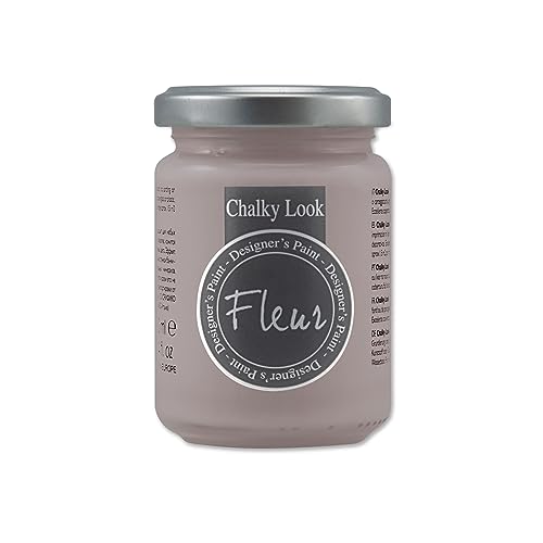 Fleur Designer'S Paint | Pittura Ad Acqua, Effetto Gesso Naturale, Extra Opaca, Fleur Chalky F16, Colore Indian Elephant, Made In Italy, Formato Da 13
