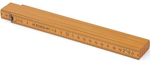 Metrie™ Bl52 Holz Zollstock/Zollstöcke |2M Langer Gliedermaßstab, Maßstab|Meterstab Mit Duplex-Teilung - Ocker