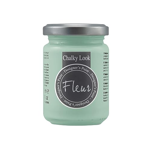 Fleur Designer'S Paint | Pittura Ad Acqua, Effetto Gesso Naturale, Extra Opaca, Fleur Chalky F79, Colore Malmo Green, Made In Italy, Formato Da 130 Ml