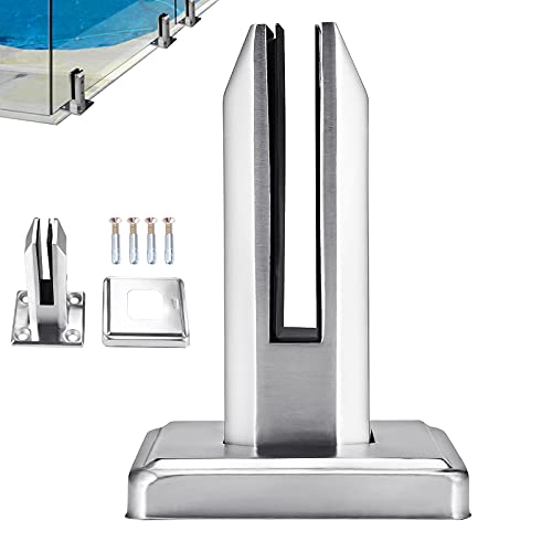 Aceley Palo Per Pannelli In Vetro In Acciaio Inossidabile, Morsetto Per Recinzione Per Piscina, Balcone, Balaustra Con Rubinetto Rotondo, Staffa