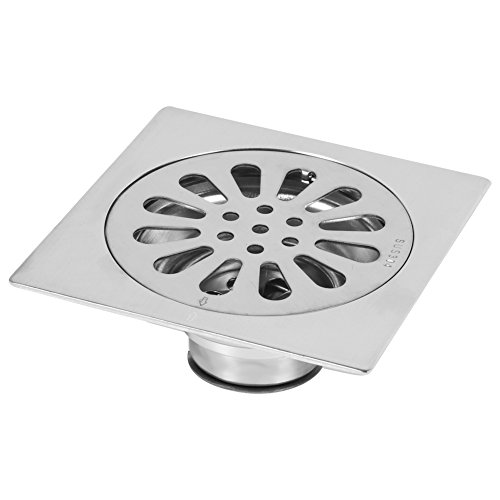 Yosoo Sifone Da Pavimento In Acciaio Inossidabile Spesso Scarico Per Doccia Quadrato, Anti-Odore, Per Bagno, 100 X 100 Mm (Stile: #3)