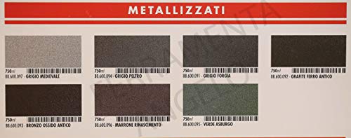 Saratoga Vernice Gel Antiruggine Pronta All'Uso Senza Bisogno Di Trattamenti Preliminari, Latta Da 750 Ml Marrone Brunito Metallizz