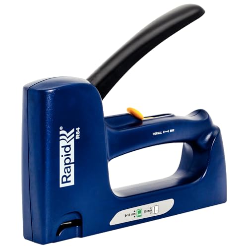 Rapid R64 Pistola Multifunzione 2-In-1 Per Graffette N. 140 E Chiodi N. 8, Dotata Di Impugnatura Ergonomica E Parti Interne In Acciaio, Adatta Per Lav