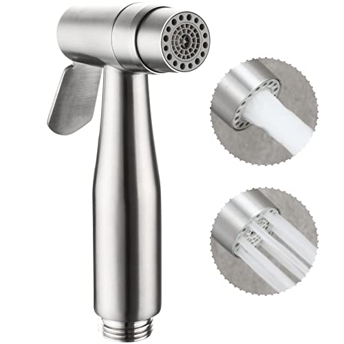 Spruzzatore Bidet Tenuto In Mano Ciencia Spruzzatore Premium Shattaf In Acciaio Inox - Solo Testa A Spruzzo Bidè Per Wc, Accessori Per Pulizia Water T