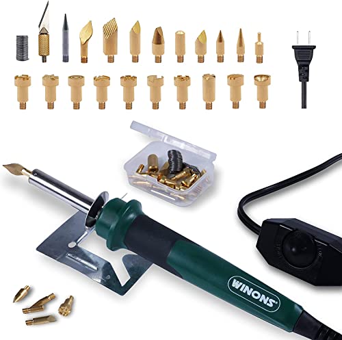 Winons Pirografo Per Legno Professionale Wbt0003, Pantografo Per Legno Con Regolatore Di Temperatura 482-842°F / 250-450°C, Compreso Saldatore E Ugell