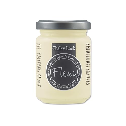 Fleur Designer'S Paint | Pittura Ad Acqua, Effetto Gesso Naturale, Extra Opaca, Fleur Chalky F37, Colore Banana Cream, Made In Italy, Formato Da 130 M