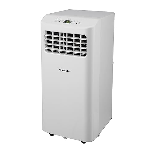 Hisense, Apc07Kv, Condizionatore Portatile 7000Btu, 2,6Kw, 18㎡,Deumidificazione,63Db,Led Display,Timer 24H, Telecomando[Classe Energetica A]