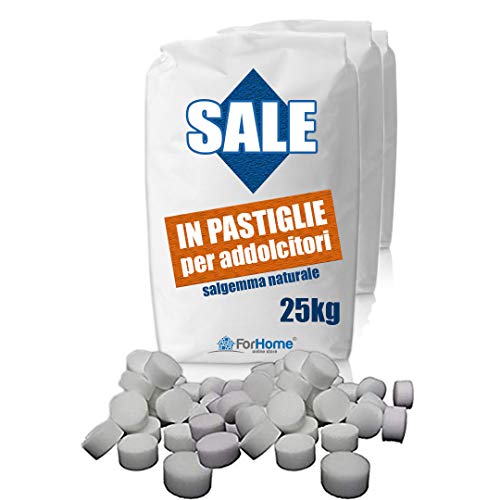 Sale Per Addolcitori Acqua Depuratori In Pastiglie Di Salgemma Naturale Italiano Sacco 25Kg.