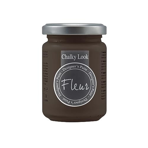 Fleur Designer'S Paint | Pittura Ad Acqua, Effetto Gesso Naturale, Extra Opaca, Fleur Chalky F18, Colore Burnt Umber, Made In Italy, Formato Da 130 Ml