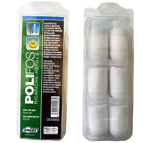 Facot Polifos Ricariche Sale Polifosfati Anti Calcare Caldaia Ricarica Sali 6 Pz