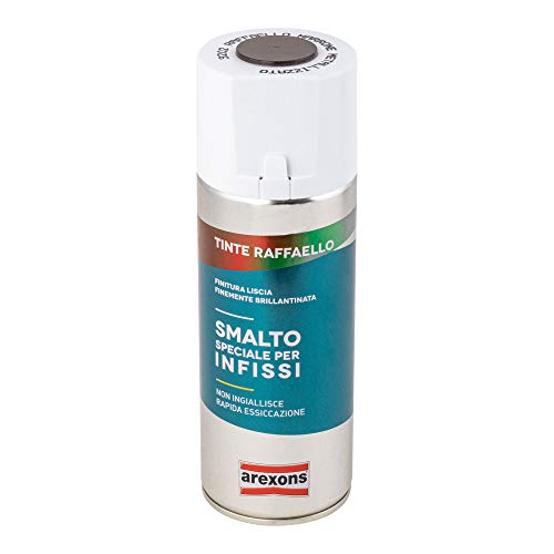 Arexons Tinte Raffaello Speciale Per Infissi Smalto Spray Marrone Metallizzato 400 Ml Vernice Spray Universale Smalto Acrilico Resine Di Alta Qualità 