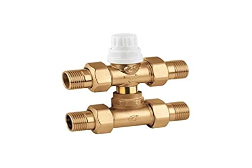 Caleffi 678050 Valvola Zona 3 Vie Con Tee Di By-Pass, 3/4"