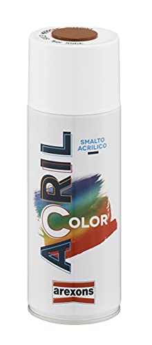 Arexons | Acricolor Smalto Spray Ral 8003 Marrone Chiaro, Vernice Spray 400 Ml, Adatto A Tutte Le Superfici, Smalto Acrilico Ad Alta Coprenza, Spray R