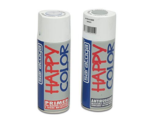 Saratoga Happy Color 400Ml Bomboletta Primer Trasparente Ancorante Per Plastica Metallo Leghe