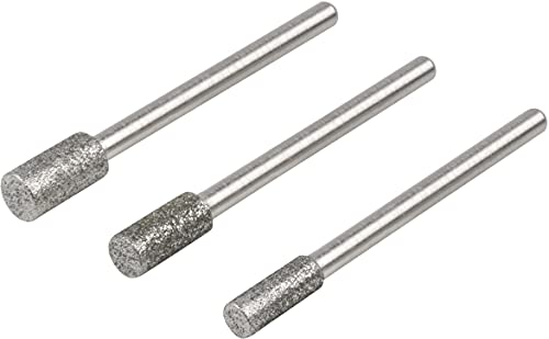 Wolfcraft Set Di Molette Diamante, Cilindriche, 3 Pezzi I 5987000 I Per Levigare Ceramica, Vetro, Piastrelle E Metalli Non Ferrosi