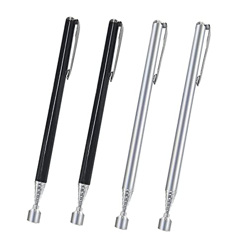 Syixute 4 Pezzi Penna Magnetica Telescopica,Asta Telescopica Portatile E Magnetica,Allungabile Fino A 65,5 Cm,Strumento Di Raccolta Magnetico In Accia