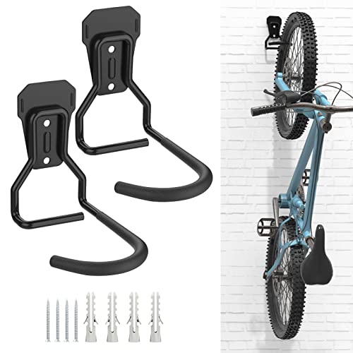 Housolution Set Di 2 Ganci Per Bicicletta In Ferro, Supporto Da Parete Per Riporre Biciclette A Forma Di L, Supporto Verticale Per Bicicletta Pratico