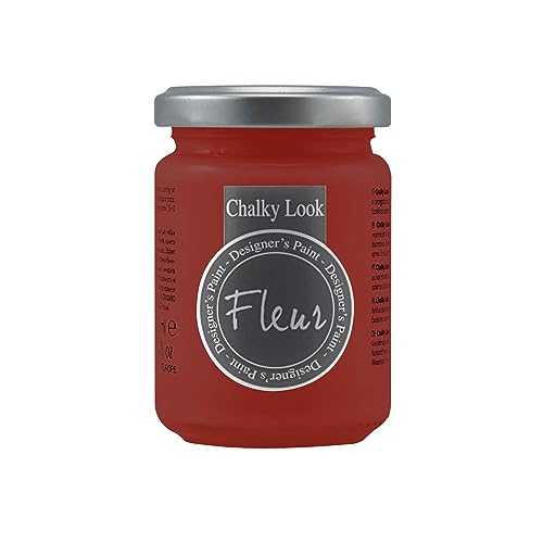 Fleur Designer'S Paint | Pittura Ad Acqua, Effetto Gesso Naturale, Extra Opaca, Fleur Chalky F36, Colore Cherry Lips, Made In Italy, Formato Da 130 Ml