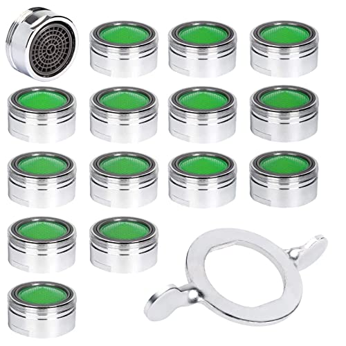 Vinabo Aérateur De Robinet Pezzi, Acciaio Inossidabile, Aeratore M24 Con Filtro In Abs, Risparmio Di Acqua, Rubinetto Per Cucina E Bagno, Materiali + 