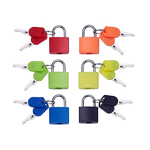 6 Pezzi Lucchetto Per Valigia Colorato, Candado Con Llave Para Maleta, Lucchetto A Colori, Per Porte, Valigie, Borse, Armadi, Cassetti E Altri Mobili