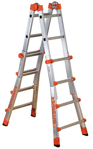 (L) Gierre Al020 - Escalera Telescópica Multifunción De Aluminio Peppina En131 (4X4 Peldaños)