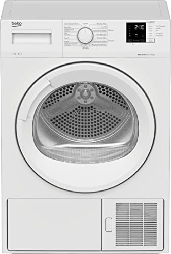 Beko - Drxs722W - Asciugatrice Slim 7Kg, Classe A++, Linea Estetica Basic, Display Digit, Oblò Bianco Con Manopola Bianca, Partenza Ritardata 0-24H, D