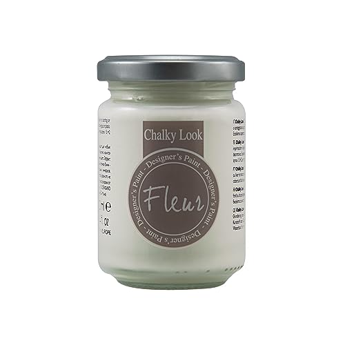 Fleur Designer'S Paint | Pittura Ad Acqua, Effetto Gesso Naturale, Extra Opaca, Fleur Chalky F08, Colore Magnolia, Made In Italy, Formato Da 130 Ml