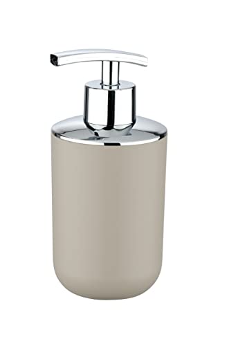 Wenko Dispenser Sapone Brasil Taupe - Infrangibile Capacità: 0.32 L, Tpe, 7.3 X 16.5 X 9 Cm, Tortora