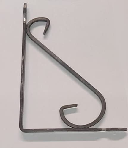 Veca - Reggimensola In Ferro Battuto Per Arredo Casa 32Cm - Colore Nero Anticato