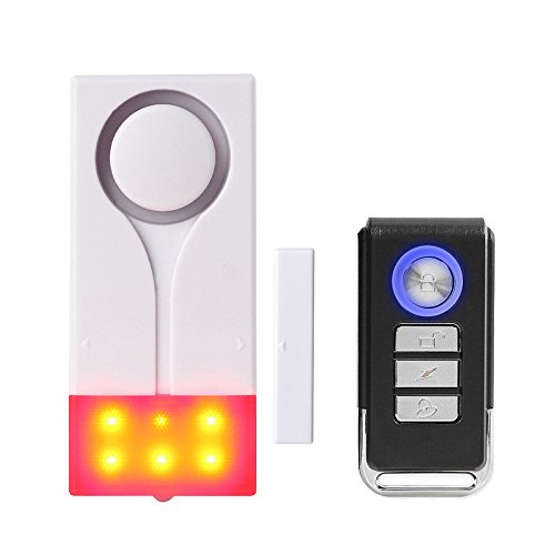 Mengshen Allarme Audio Allarme Senza Fili Allarme Sensore Magnetico Per La Sicurezza Domestica Della Porta - 1 Telecomando E 1 Allarme M70