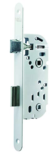 Yale Y13R-A40/B/Sc - Serratura A Incasso Per Bagagliaio Da 135 Mm Con Perno Di Bloccaggio, Asse 40 Mm, Reversibile, Piastra Bianca Inclusa