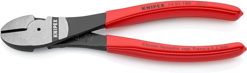 Knipex Tronchese Laterale Per Meccanica Tipo Forte Bonderizzata Nera, Rivestiti In Resina Sintetica 180 Mm 74 01 180