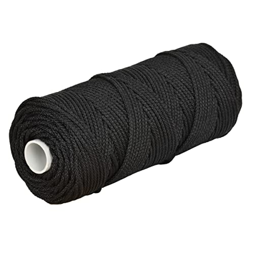 Corderie Italiane 006000150 Treccia Palamiti, 1.0 Mm, 200 M, Nero