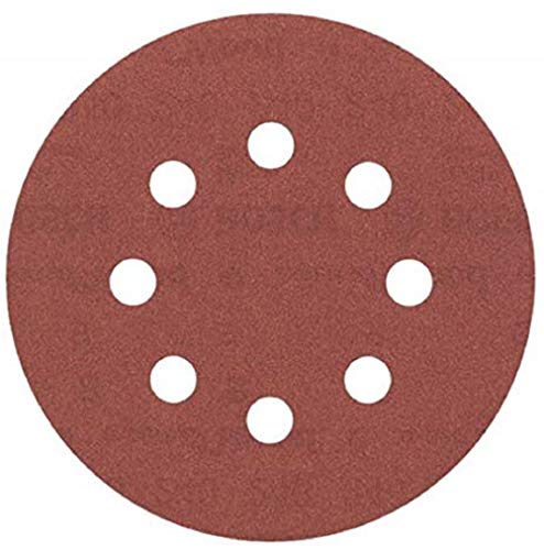 Bosch Accessories 5X Foglio Abrasivo C430 Expert For Wood And Paint (Per Vernice Su Legno, Legno Duro, Ø 125 Mm, Grana 240, 8 Fori, Accessorie Per Lev