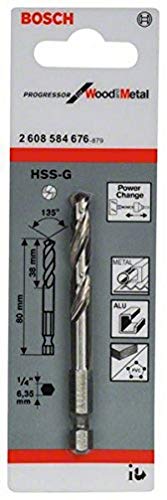 Bosch Accessories 2608584676 - Punta Di Centraggio Hss-G Per Seghe A Tazza Con Capacità Taglio <46 Mm