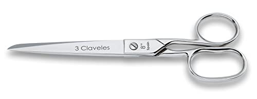 3 Claveles 35 Tijera De Modista De 8", Gris, 20 Cm - 8"