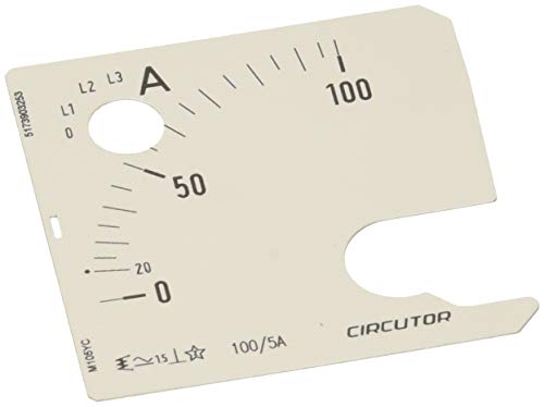 Circutor Sec – Amperometro Sec 72 Fa 100/5 A, Corrente Alternata, 2 Poli