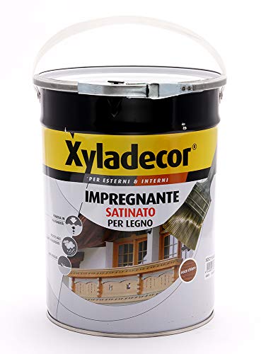 Xyladecor Smalto Impregnante Legno Per Interni E Esterni, A Solvente Effetto Satinato Noce Chiaro 5L