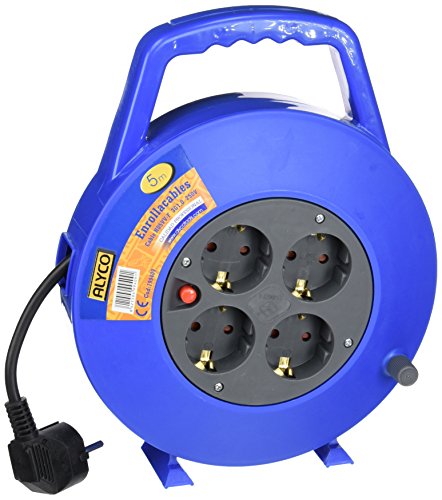 Alyco 199409 199409-Enrollacables 10 Metros H05Vv-F 3G1.5, Nero