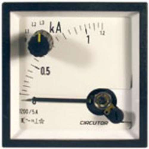 Circutor Sec – Amperometro Sec 72 Fa 2000/5 A, Corrente Alternata, 2 Poli