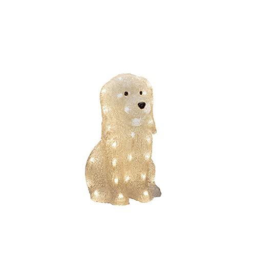 Konstsmide Christmas Outside Acrylic Decoration Dog/Outdoor Lighting (Ip44) / 40 Led Bianco Caldo / Cavo Trasparente