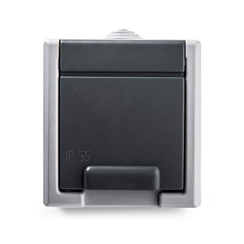 Famatel – Base | Presa Da Incasso | Serie Aquant 55 | Ip55 | Protezione Per Bambini | Impermeabile | Facile Da Installare Questo Prodotto | Alluminio