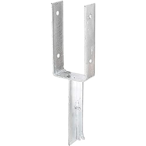 Gah-Alberts 216795 Staffa Portapalo Ad U | Con Ancoraggio Per Calcestruzzo In Ferro A T | Zincata A Caldo | Larghezza Libera 101 Mm | Lunghezza Dell'A