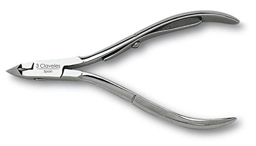 3 Claveles - Alicate Cutícula De 10 Cm Con Boca Corte De 3 Mm